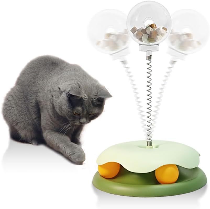 Interaktives Katzenspielzeug mit Snackspender & Ball – Fördert