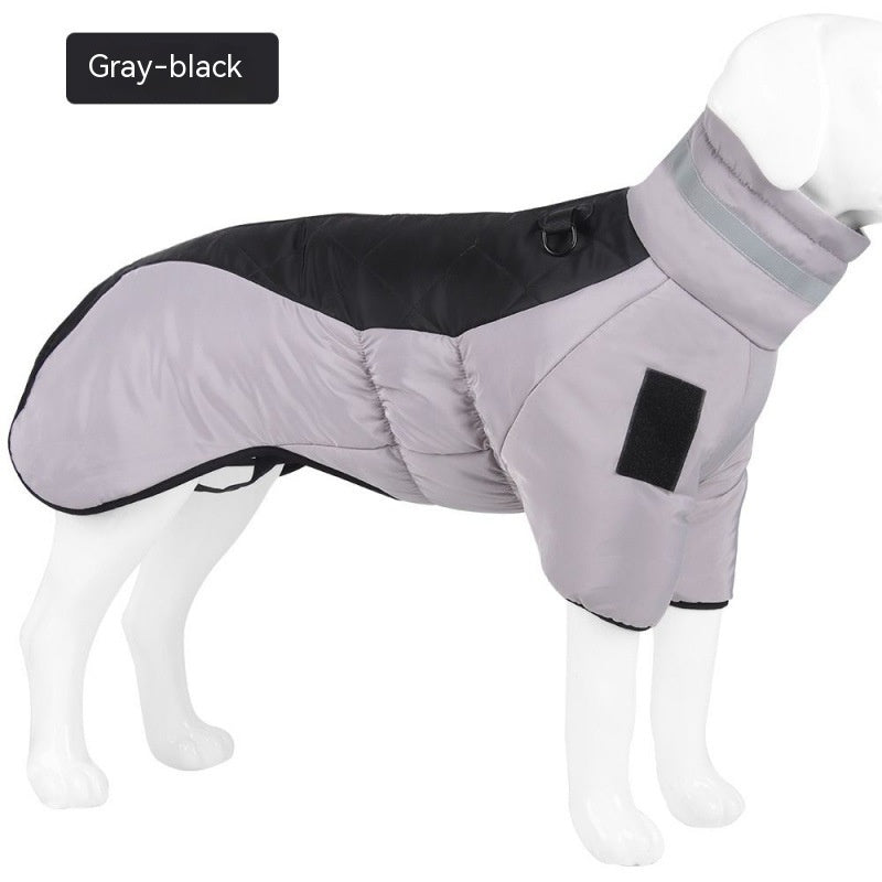 Winter Hundemantel wasserdicht | Warme, dick gefütterte Hundejacke für große Hunde