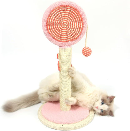 Kratzbaum mit Spielball | Stabiler Sisal-Kratzpfosten für Katzen